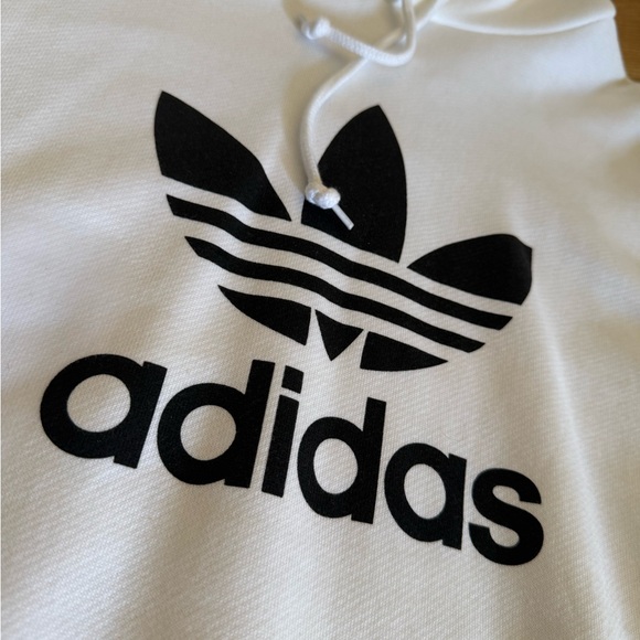 Adidas Classic White Hoodie with Black Trefoil - Men’s Small - Picture 3 of 9
